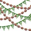 MARFOREVER 6 Pcs Football Party Decorations, Pre-Strung Football Banners Footbal Garland Background Football Triangle Flags for Sports Football Games Football Birthday Party Favors Home Supplies
