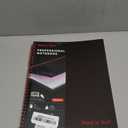 Black n' Red Notebook, Business Journal, 11" x 8", 70 Sheets, Ruled, Optik Paper, Scribzee App, Flexible Poly Cover, Wirebound, Black (K67030)