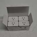 meross Smart Plug Mini, 15A & Reliable Wi-Fi, Support Apple HomeKit, Siri, Alexa, Echo, Google Assistant and Nest Hub, App Control, Timer, No Hub Needed, 2.4G WiFi Only, 4 Pack