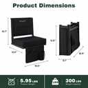 SUNNYFEEL Stadium Seats with Back Support & Cushion - Folding Bleacher Seat, 3.1" Thick Foam, 300 LB Portable Chair with Storage Pocket & Shoulder Strap for Games, Sports, Camping, Concerts