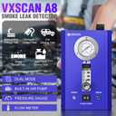 Automotive Smoke Machine Leak Detector, EVAP Smoke Machine Leak Tester for All 12V DC Vehicles in Vacuum, Fuel Diagnostic Pipe System, Built-in Air Pump and Pressure Gauge, Flow Meter Dual Mode