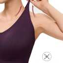 NANJI Seamless Sports Bra for Women - Padded Racerback Y Bra Low Impact Removable Pad for Fitness Gym Yoga Workout Top (XL)