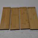 BAMEOS 4" High Bamboo Drawer Dividers - Adjustable Small Drawer Organizer - Kitchen, Dresser, Bathroom, Bedroom & Office - 4-pack (Natural)