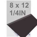 6061 T651 Aluminum Sheet Metal 8" x 12" x 1/4"(6MM) Flat Plain Thick Aluminum Plate Covered with Protective Film, 6MM Heat Treatable Rectangle Aluminum Metal Plate for Crafting, Industrial