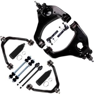 SCITOO 12pcs Front Suspension Kit Lower Upper Control Arm And Ball Joint Outer Inner Tie Rod End w/Boot Sway Bar Link Replacement for 1999-2006 for Chevy Silverado 1500 1999-2006 for GMC Sierra 1500