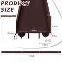 Lineshading 2 Sets Door Sweep Plastic PVC 1 3/4" x 36" Slide on Bottom Exterior Door Seal Strip for Weather Stripping Draft Stopper (Brown)