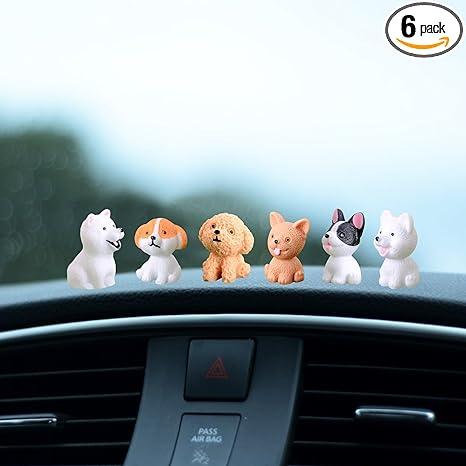Z-synka Dog Car Interior Accessories for Dashboard Decorations Rearview Mirror Decor,for Car Home Garden Office Computer Monitor Figurines Decor,Dog Loves Gifts for Women Girl Men