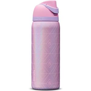 Owala Wicked FreeSip Insulated Stainless Steel Water Bottle with Straw for Sports and Travel, BPA-Free Sports Water Bottle, 32 oz, Glinda (Pink)