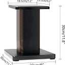 12 Inch (30CM)- Pair- Wood Speaker Stands for Home-Cinema HiFi Desktop and Satellite Speakers Monitor Stands