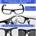 Camera Glasses Outdoor Sport Glasses 1080P HD Video Smart Glasses Camera Recording Portable Wearable Eyeglass for Climbing, Driving, Cycling, Hiking, Hunting, Fishing