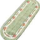 Stay Young Nice Rose Flower Area Rugs for Living Room Bedroom Super Soft Bathroom Rugs Non Slip Absorbent Bath Mat Floral Aesthetic Coquette Room Decor 17.71 x 49.21 Inch (Beautiful Green)
