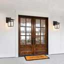 Outdoor Wall Lantern, Exterior Lighting Fixtures Wall Mount, 2 Pack Black Outdoor Sconce with Seeded Glass, Exterior Porch/Patio Lights for House Front Door Garage, 10.2 inches