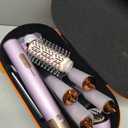 7-in-1 Negative ion Hair Dryer, air Styler Set, Coanda Effect auto Curling Iron, straightening Smoothing Brush, Constant Temperature no Heat Damage, with Premium Leather Storage case