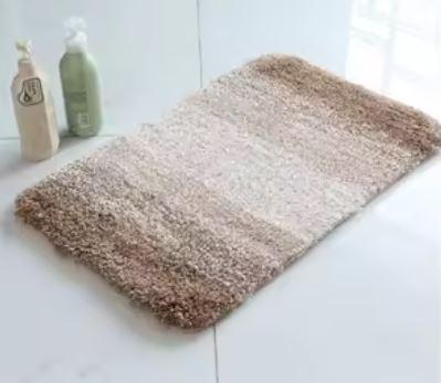 Bathroom Rug Set Beige, Soft Bath Rug Set 2 Piece, Toilet Mat U-Shaped 20x24 and 23 x 16 In Bath Rugs, Quickly Dry Mats for Bathroom, Tub, Washable, Super Absorbent Floor Mat Beage