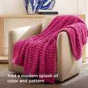 Bedsure GentleSoft Hot Pink Blanket for Couch - Cozy Soft Blankets for Women, Cute Small Throws for Girls, 50x60 Inches