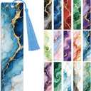 Peacoblue 30pcs UV DTF Bookmarks Transfer Stickers Wraps Marble Pattern for Women Men Reading, Waterproof Bookmarkers Decal(No Blank Bookmarks) for Acrylic Plastic Metal Blank Bookmark