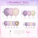 Ouddy Party Dusty Purple Balloon Arch Garland Kit, Different Sizes 18 12 10 5Inch Purple Pink Lavender Sand Rose Gold Metal Confetti Balloon for Bridal Baby Shower Wedding Birthday Party Decoration