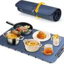 Food Warming Mat, Full Surface Heating Silicone Electric Warming Tray with 3 Level Temperature Settings, Auto Shut-Off, Foldable Roll Up Food Warmer for Parties Buffets, Gatherings