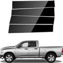 ACLONG Glossy Black Stainless Steel Pillar Posts Door Window Trim Fit for Dodge Ram 1500 2009 2010 2011 2012 2013 2014 2015 2016 2017 2018,Anti Scratch Stickers Door Pillar Molding Cover Set -Set of 4