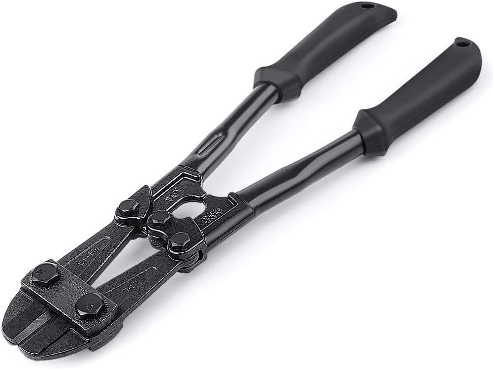 MAXPOWER 14-Inch Heavy Duty Bolt Cutter, Hardened Chrome Molybdenum Steel Blade, Ergonomic Rubber Handle