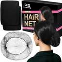 Fandamei Hair Net, 120 PCS Invisible Black Hair Nets for Food Service Workers&Women&Men, 24 Inches Extra Large Hair Net for Buns, Nylon Hairnets for Foodservice, Dancing, Ballet Bun