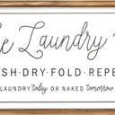 Large Laundry Sign for Laundry Room Decor 24''12'' Farmhouse Laundry Room Wall Decor The Laundry Co Wash Dry Fold Repeat Wooden Sign