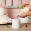 Bright Creations Fake Cake Dummy Set - 10.8 in Tall, 3-Tier Round White Foam - for Fake Birthday Cake & Artificial Wedding Displays - Foam Cylinders for Crafts