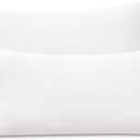 2-Pack Stretch Pillow Cases - Jersey Knit & Ultra Soft Envelope Closure Pillowcases T-Shirt Like Microfiber Blend - Suitable for 20x36/20x40 King Size Set of 2, White