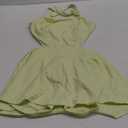 Women Tennis Dress with Built-in Shorts Crisscross Backless Cutout Removable Padded Bra for Sports (Small, Olive Green)
