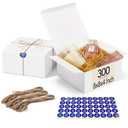 MESHA Gift Boxes Bulk with Lids 8x8x4'' 300PC White, Gift Boxes Bulk for Small Business, Bridesmaid Proposal Boxes with Lids for Engagement Wedding Favors (1 Count (Pack of 300))