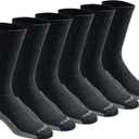 Dickies Men's Dri-tech Original Moisture Control Crew Socks, Size: M (6 Pairs)