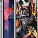 Compatible with iPhone 17 Pro Max Case, Soft TPU Full Body Anti Scratch Shockproof Drop Protection Clear Case(Wars-Boba) (Pattern-12)