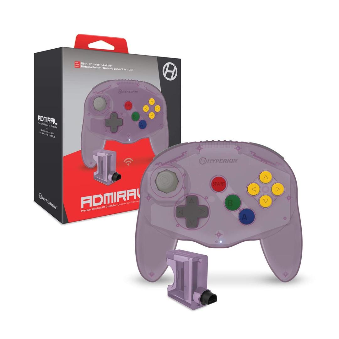 Hyperkin "Admiral" Premium BT Controller for N64/ Nintendo Switch/ Lite/ PC/ Mac/ Android (Amethyst Purple) - Nintendo 64