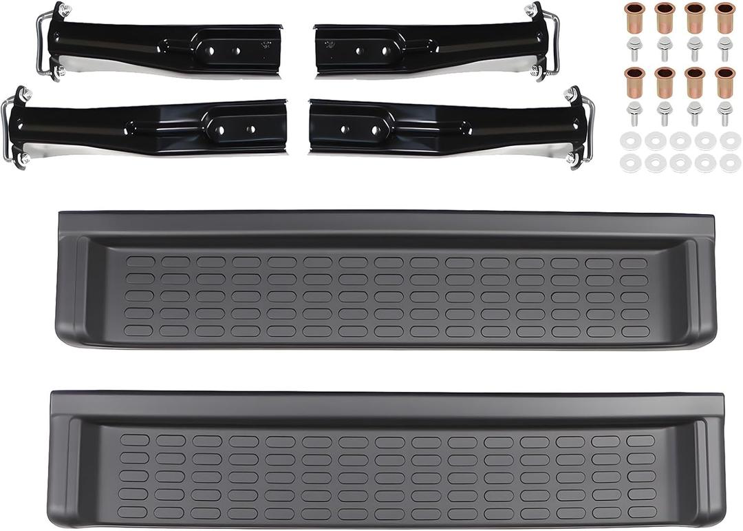 2PCS Side Step Running Board Compatible with 1997-2006 TJ Wrangler 2.4L 4.0L L6 Gas Side Step Nerf Bar Black PW4511