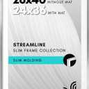 Americanflat 28x40 Poster Frame with Polished Plexiglass - Use as 24x36 Frame with Mat or Display 28x40 Photo Without Mat - Streamline Collection - Thin Border Picture Frames for Wall - Silver