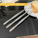 JETKONG Serving Tweezer Tongs 9-Inch Cooking Tweezers Kitchen Tweezers, Set of 3 (9 9 9 Inch, Silver)