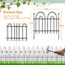 25 Pack Animal Barrier Fence, 35.42ft(L) x 21in(H) No Dig Garden Fence Panels with Decorative Arch Design for Dogs Rabbits, Rustproof Metal Garden Fencing for Outdoor, Lawn, Patio