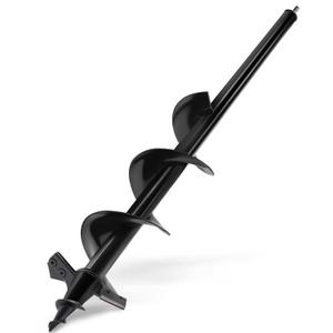 SYITCUN Auger Drill Bit for Planting - 4"X24" Heavy-Duty Auger Post Hole Digger for Fence- 3/8" Hex Drive Drill
