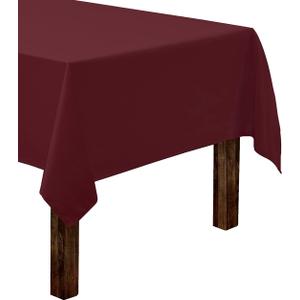 Gee Di Moda Rectangle Tablecloth - 60 x 102 Inch Burgundy Table Cloth for 6 Foot Rectangle Tables - Heavy Duty Washable Fabric - for Holiday Party, Dinner, Weddings, Baby Shower & Events