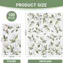 2 x 100 PCS Spring Summer Magnolia Flower Disposable Paper Napkins, Floral Bathroom Hand Towels Decorative Dinner Guest Napkin, Botanical Kitchen Dinning Table Party Decor 8 x 4 Inches