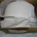 2 Pcs Universal Angled Speaker Enclosures Boxes Pods Surface Mount with Rubber Strip for Install 6.5 Inch Speakers or Smaller Custom Mount Door Kick Panel Rear Deck (White, Hole Cut)