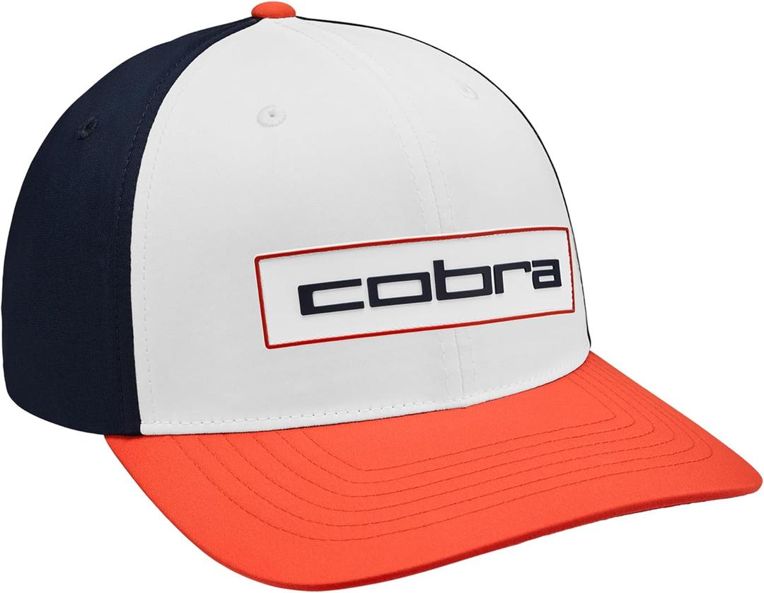 Cobra Mens Cobra Tour Tech Cap (One Size, Strong Red/White/Deep Navy)