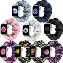 Compatible with Apple Watch Band Scrunchie 38mm 40mm 41mm 42mm 44mm 45mm 46mm 49mm, Elastic Pattern Printed Fabric Straps Women for iWatch Series 11/10/9/8/7/6/5/4/3/2/1/SE/Ultra 3 2 1