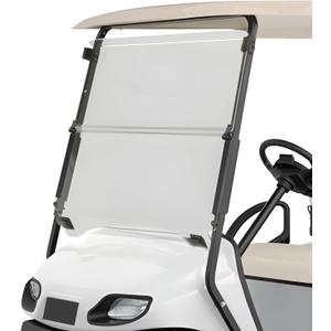 Ezgo Golf Cart Windshield Ezgo TXT Windshield Replacement for Front Fits 1995 to 2013 Ezgo TXT and Medalist Models Foldable Tinted UV Protection and Impact Resistant PC Shield