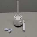 Electric Toilet Brush and Holder Set,Toilet Bowl Brush,Wireless Electric Spin Scrubber,with Silicone Brush Head Self-Cleaning Light and Ventilated Slot Base,USB Charging Cable,Wall Mount Sticker