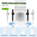 Delog Stand Alone Toilet Safety Rail - Adjustable Width & Height Fit Any Toilet, Medical Toilet Frame for Elderly Handicap Disabled (Black)