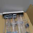 HOUSE DAY 12 Pack 14 inch Clear Plastic Skirt Hangers with Adjustable Clips, Pants Hangers 360-Rotating Swivel Hook, Clip Hangers for Pants, Trousers, Skirts, Jeans, Bulk Plastic Hangers