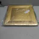 Silver Spoons Gold Square Charger Disposable Paper Plates - 13" (Pack of 10) - Perfect for Weddings, Parties & Special Occasions