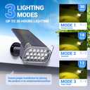 WdtPro Solar Spot Lights Outdoor Waterproof, Bright Solar Lights Outdoor with 16 Extra-Large LEDs, 3 Modes Landscape Spotlights, 2-in-1 Solar Powered Light for Yard Flag Garden, 6 Pack, Warm White