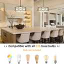 Black Chandeliers for Dining Room Light Fixture, 22" Foyer Lighting Fixtures Pendant Lights Kitchen Island Entryway Light Fixture Chandelier, Hanging Modern Farmhouse Chandelier for Living Room
